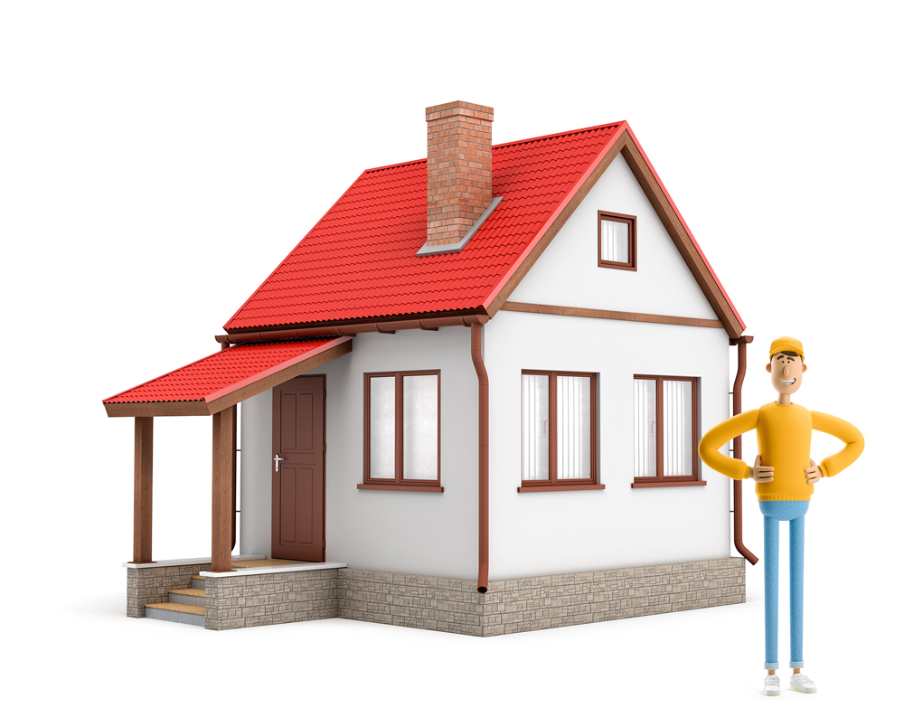 SPW_Finances_PRI.jpg (3d rendering of a small residential house with a chimney and a red roof on a white background.)